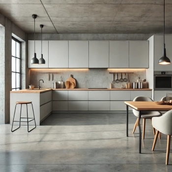 Posadzka z mikrocemenu w domu